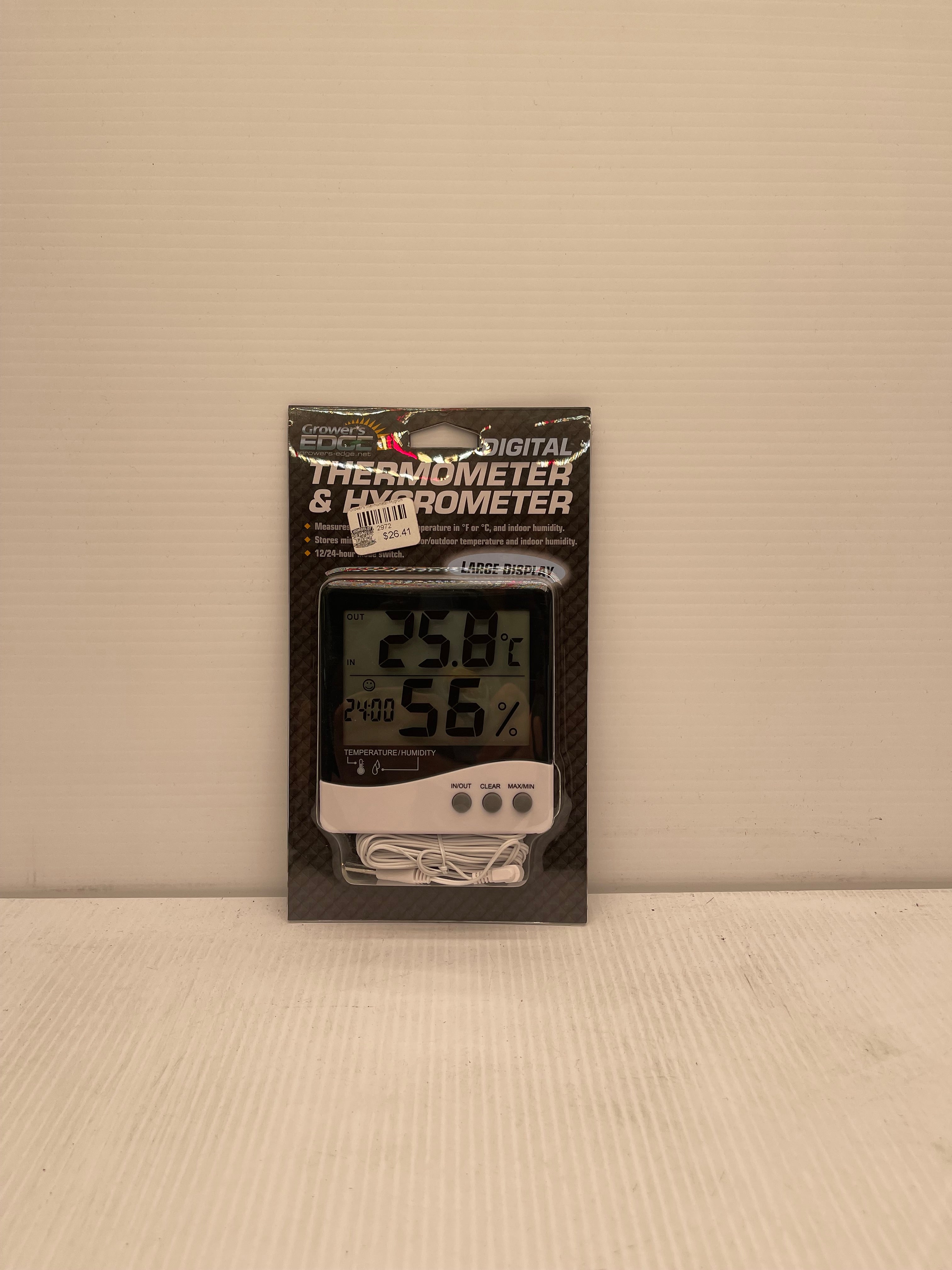 Grower's Edge - Large Display Thermometer / Hygrometer