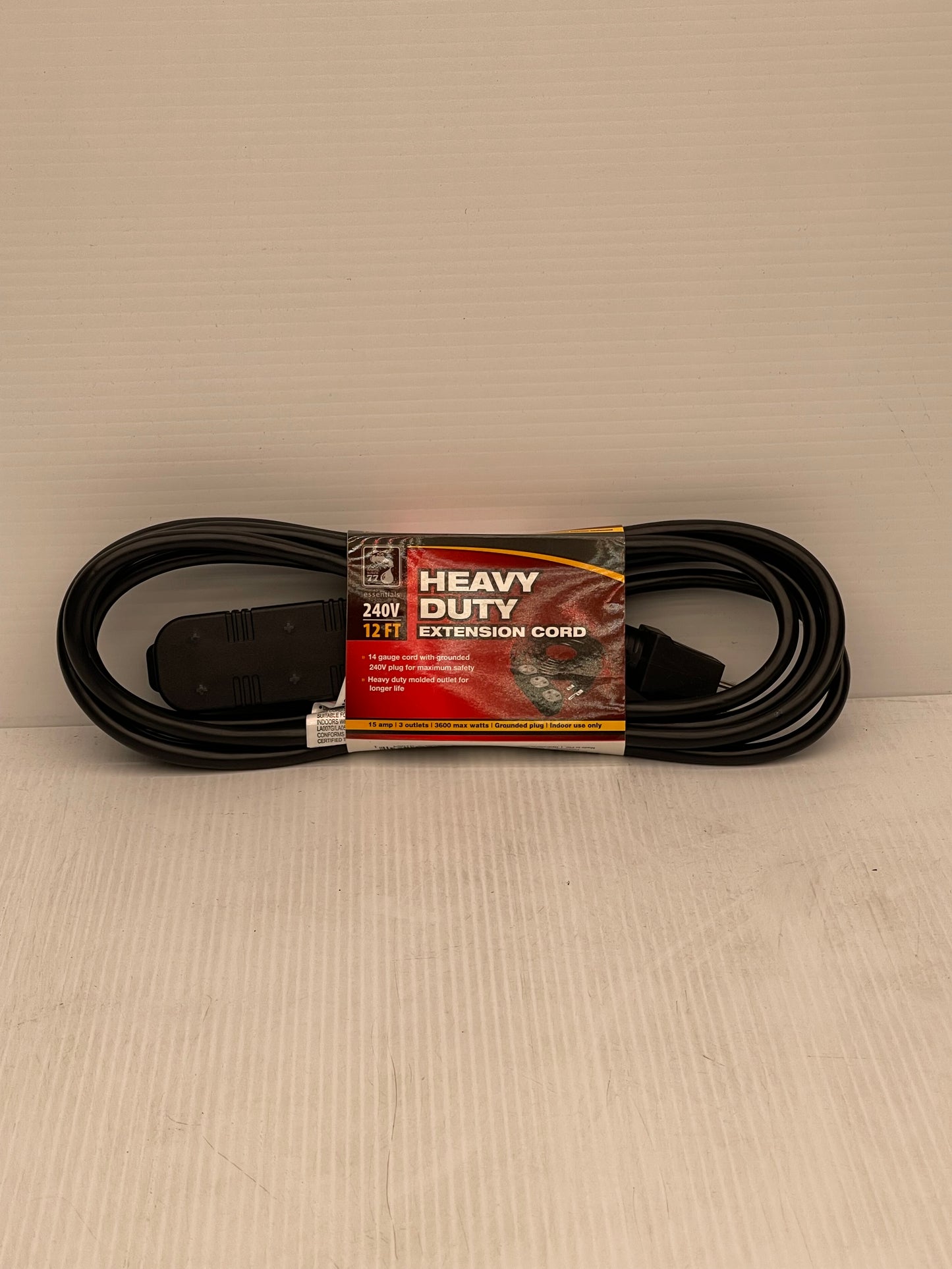 Hydrofarm 240V Heavy Duty Extension cord 12 ft