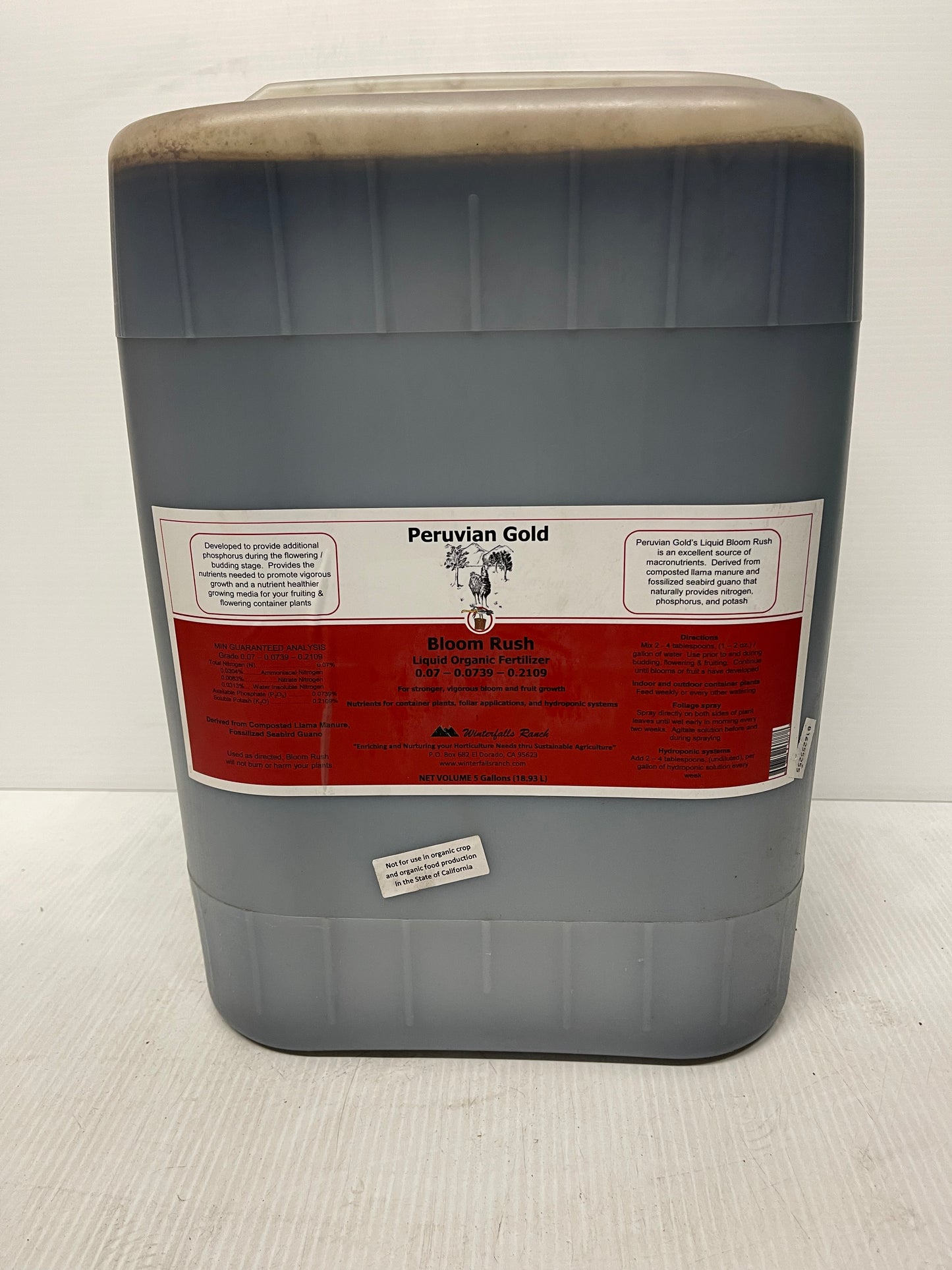 Peruvian Gold Bloom Rush 5 Gallon