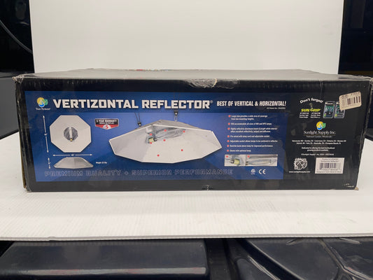 Vertizontal Reflector for single-end Mogul style Bulbs with Sun Systems Style rectangular plug