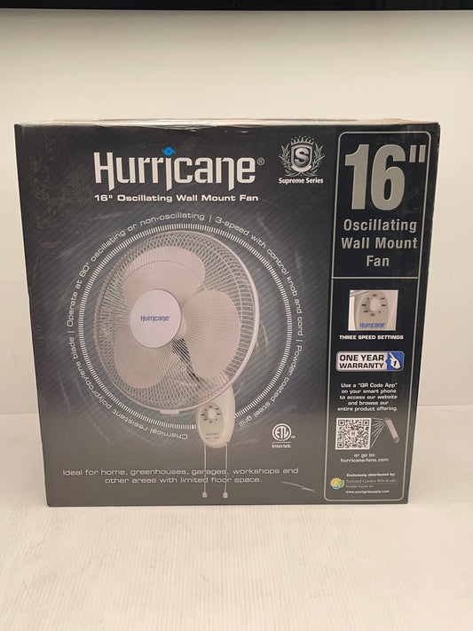 Hurricane 16" Oscillating Wall Mount Fan
