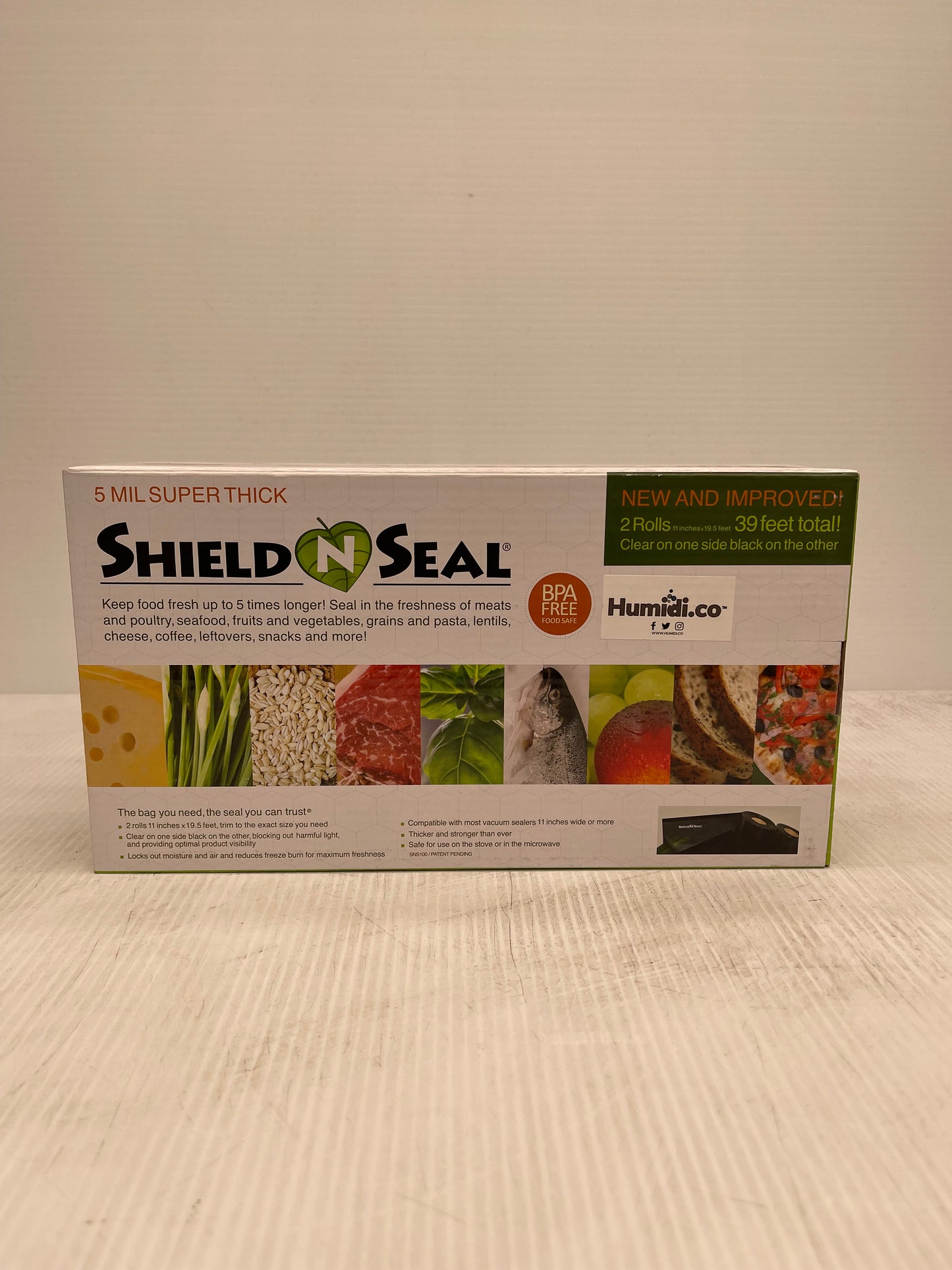 Shield and Seal (2) 11" x 19.5' Black and Clear Rolls