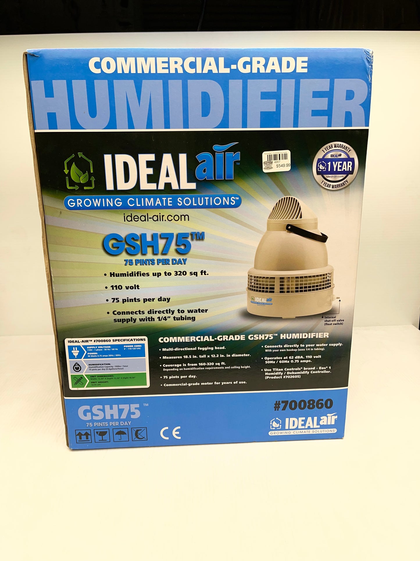 Ideal Air Commercial Grade Humidifier