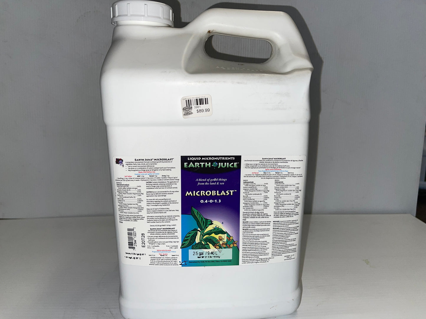Earth Juice Microblast 2.5 Gallon