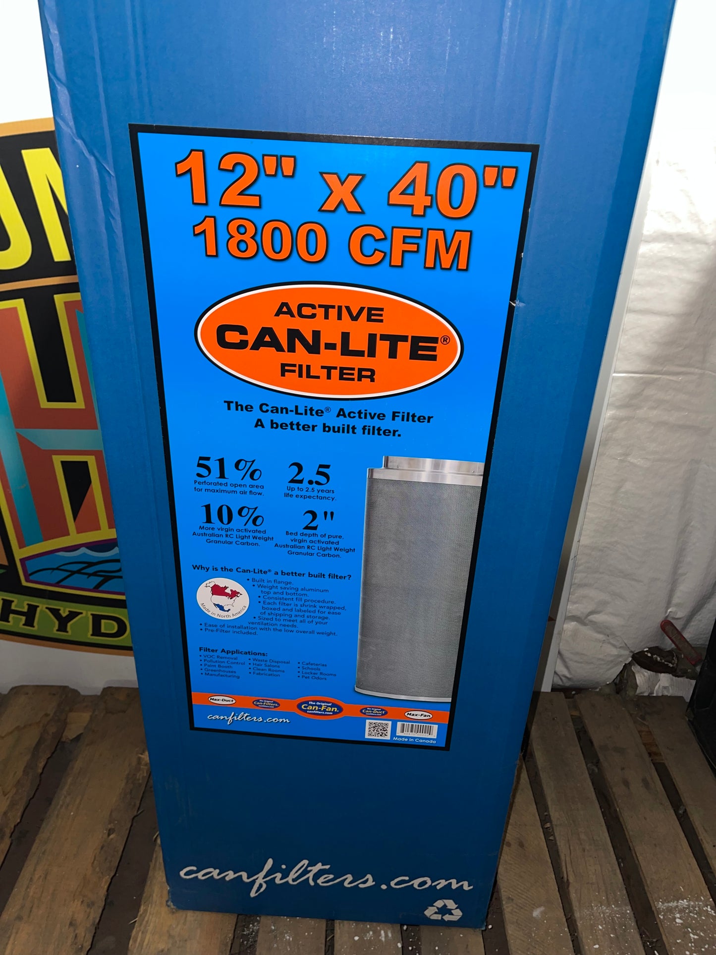 Can-Lite 12" x 40" 1800cfm Carbon Filter